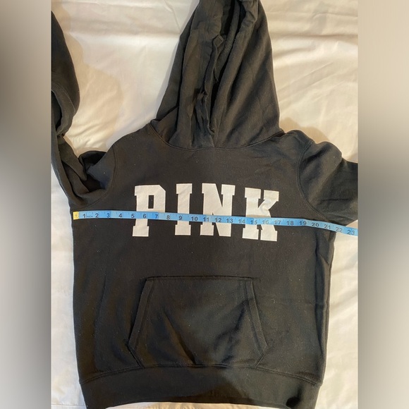 Pink Victorias Secret Black Pullover Hoodie  large - Picture 5 of 5
